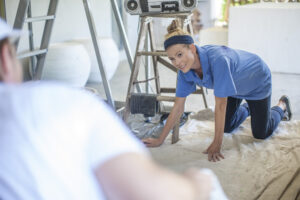 Couple renovating own home